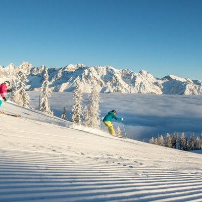 Skifahren auf der Hochwurzen | © Schladming-Dachstein / Georg Knaus